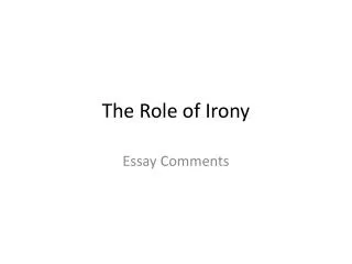 The Role of Irony