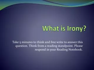 what is irony