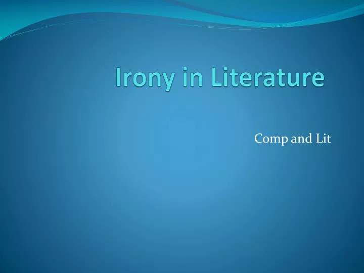 irony in literature