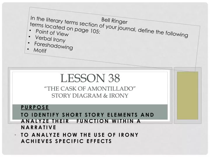 lesson 38 the cask of amontillado story diagram irony