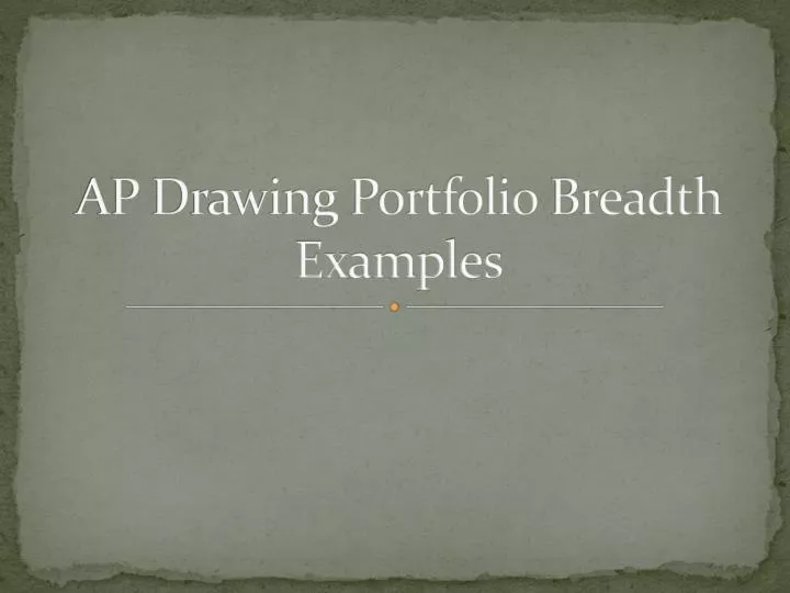 ap drawing portfolio breadth examples