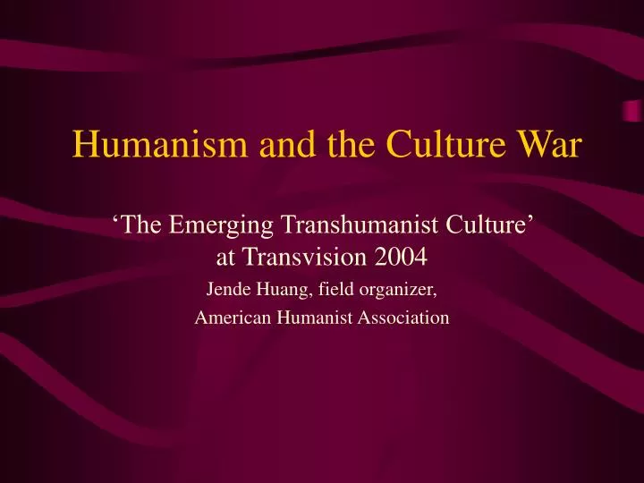 humanism and the culture war