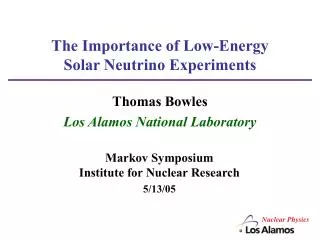 The Importance of Low-Energy Solar Neutrino Experiments