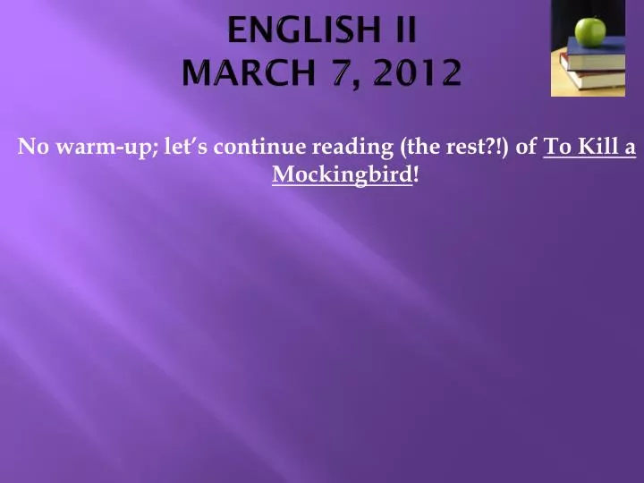 english ii march 7 2012