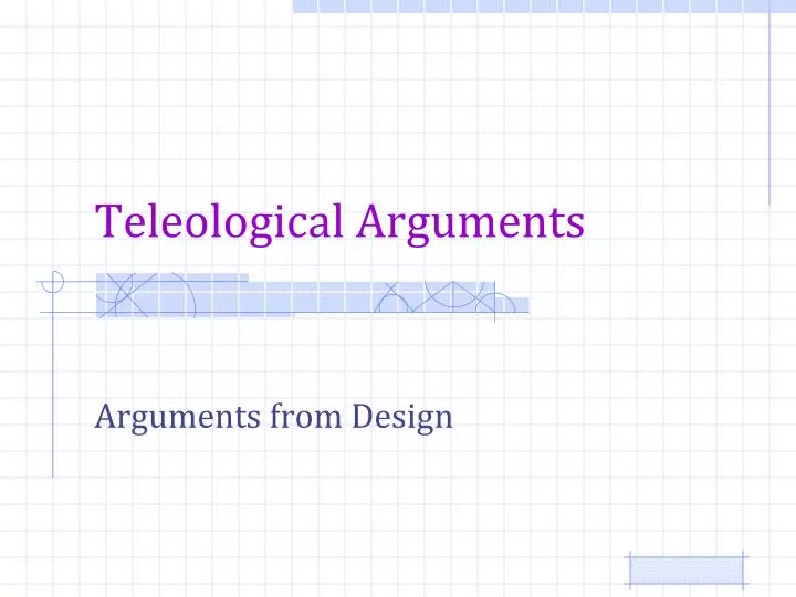 teleological arguments