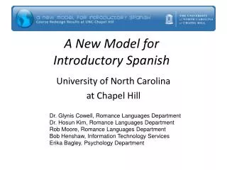 A New Model for Introductory Spanish