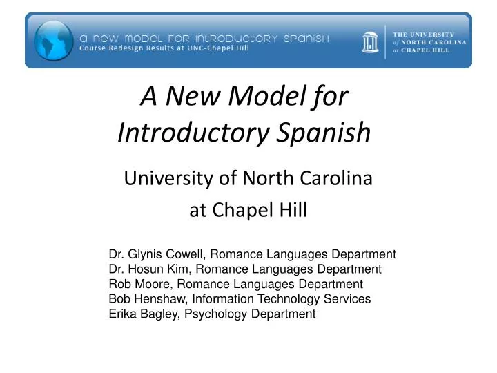a new model for introductory spanish