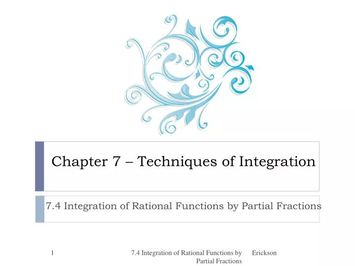 chapter 7 techniques of integration