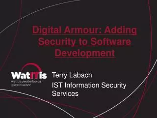 Digital Armour: Adding Security to Software Development