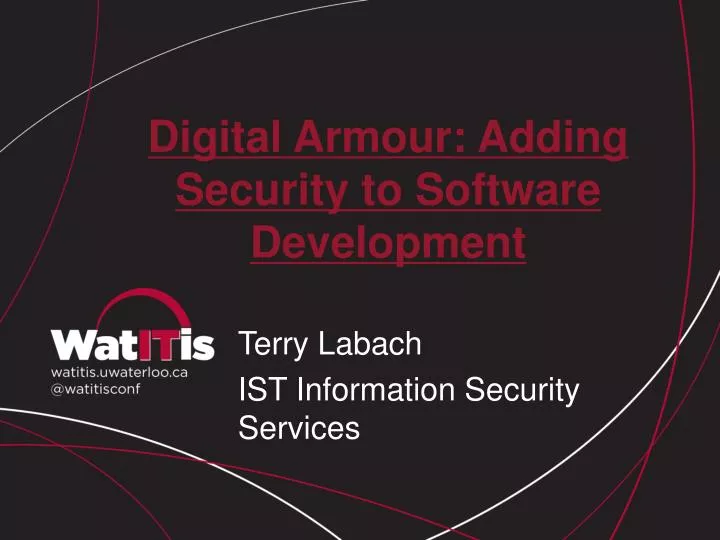 digital armour adding security to software development