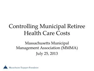 Controlling Municipal Retiree Health Care Costs