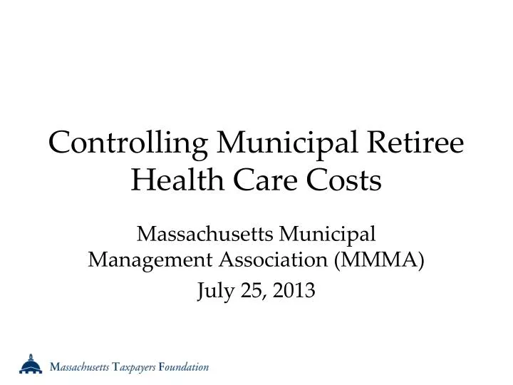 controlling municipal retiree health care costs