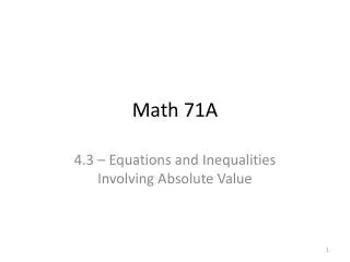 math 71a