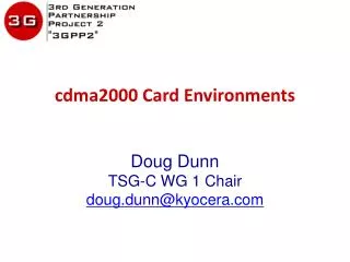 cdma2000 Card Environments