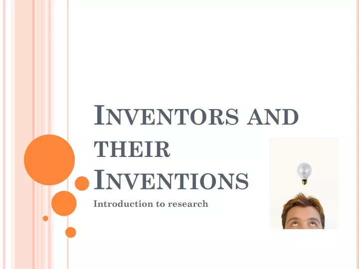 inventors and their inventions