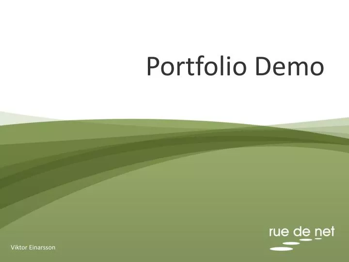 portfolio demo
