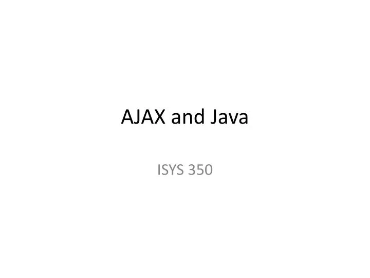 ajax and java