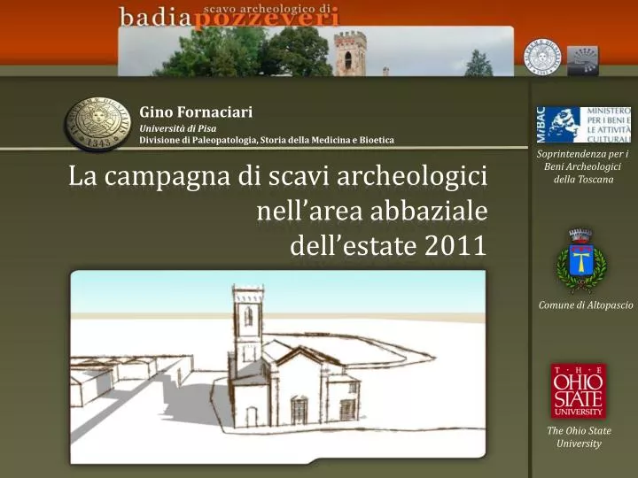 la campagna di scavi archeologici nell area abbaziale dell estate 2011