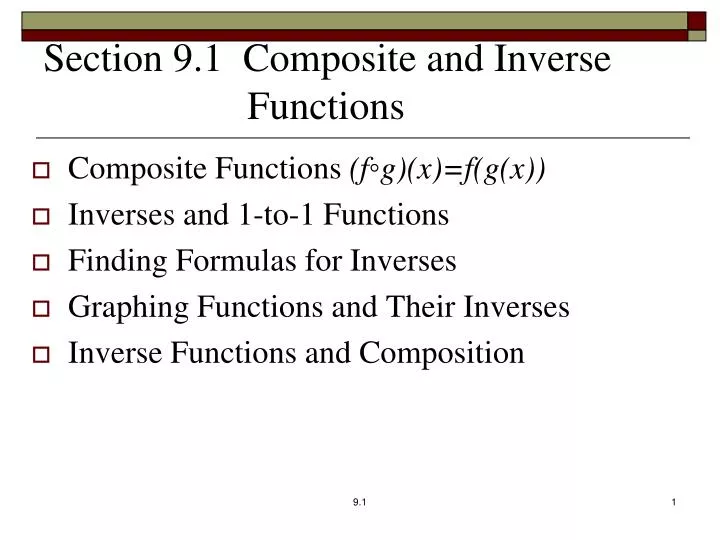 section 9 1 composite and inverse functions