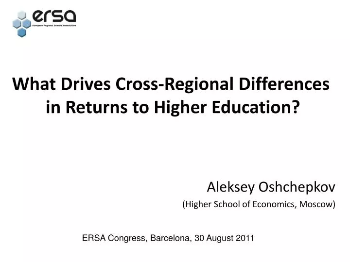 what drives cross regional differences in returns to higher education
