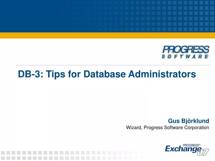 db 3 tips for database administrators