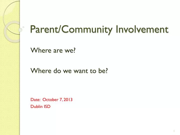 parent community involvement