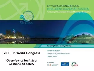 2011 ITS World Congress Overview of Technical Sessions on Safety