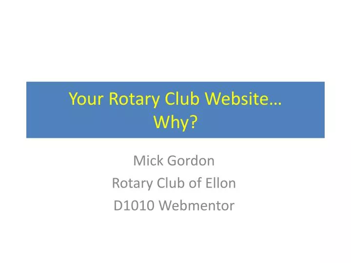 your rotary club website why