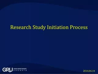 Research Study Initiation Process