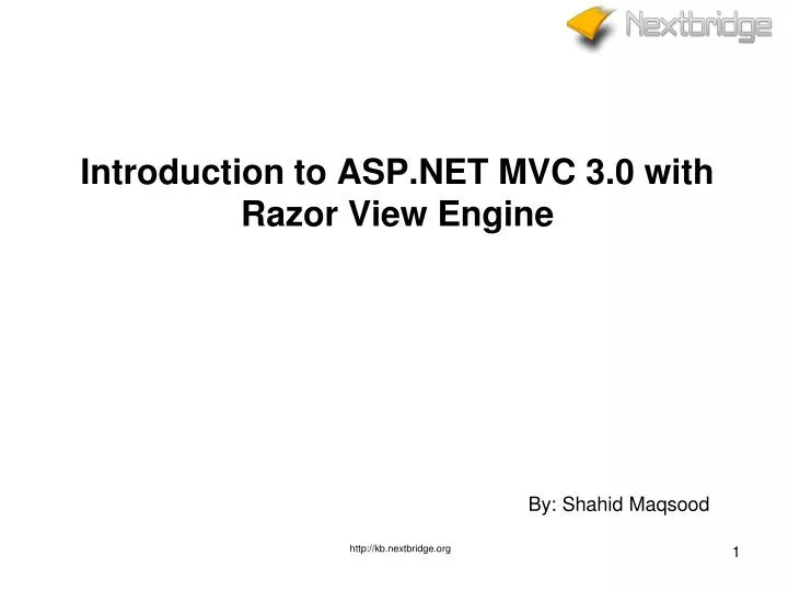 introduction to asp net mvc 3 0 with razor view engine