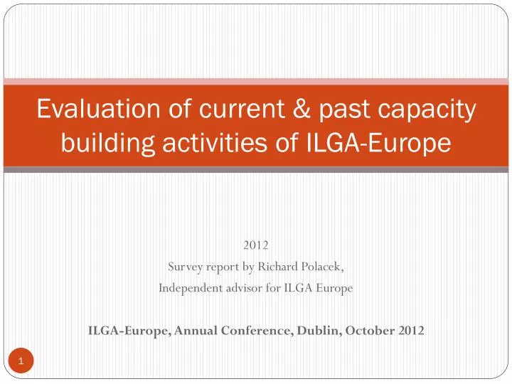 evaluation of current past capacity building activities of ilga europe