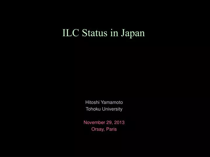 ilc status in japan