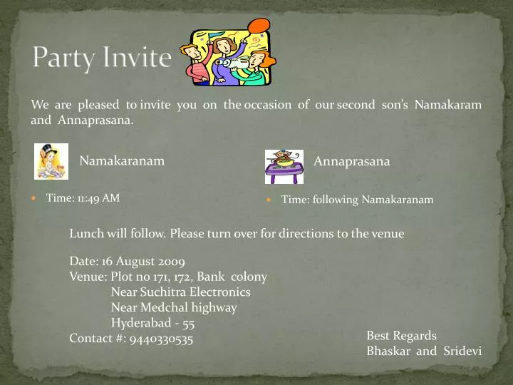 party invite