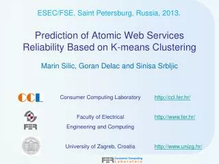 Prediction of Atomic Web Services Reliability Based on K-means Clustering