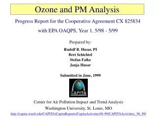 Ozone and PM Analysis