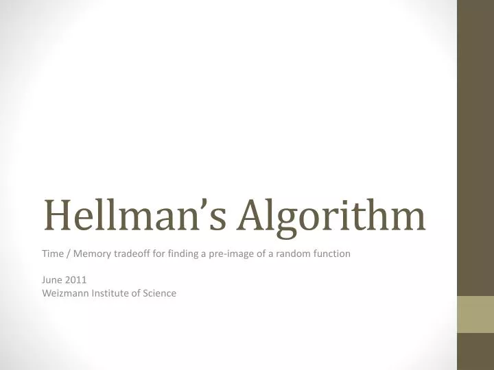 hellman s algorithm