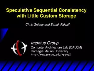 Speculative Sequential Consistency with Little Custom Storage