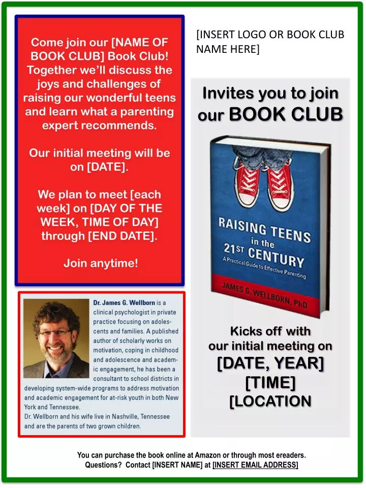 invites you to join our book club kicks off with our initial meeting on date year time location