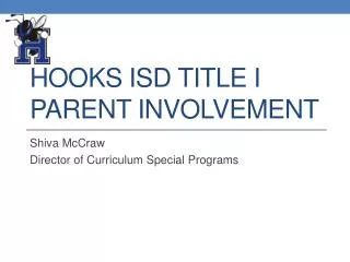 Hooks ISD Title I Parent Involvement