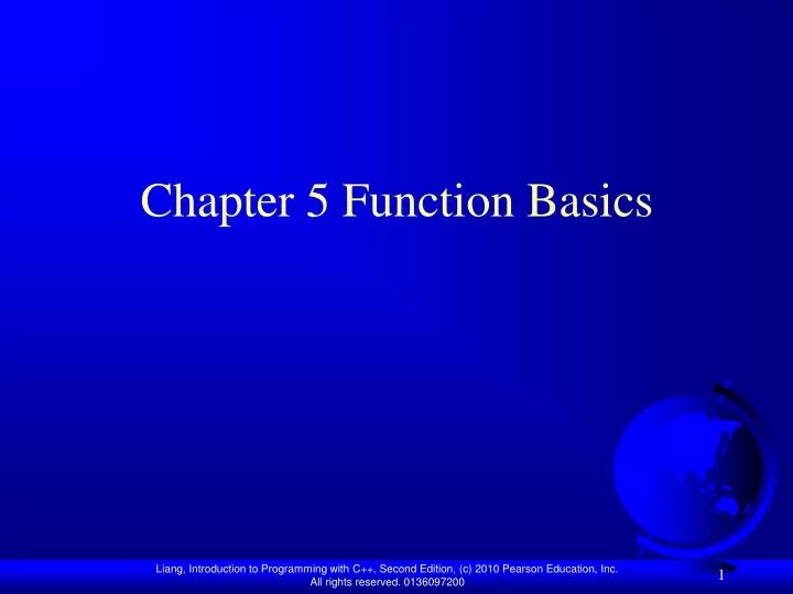 chapter 5 function basics