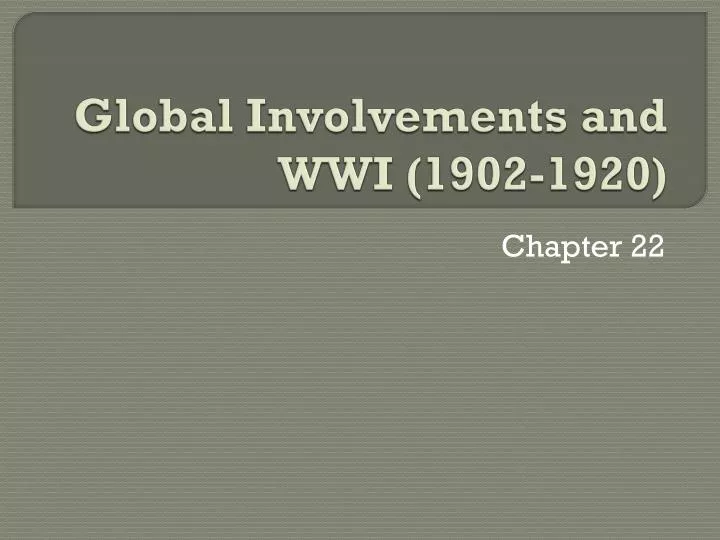 global involvements and wwi 1902 1920