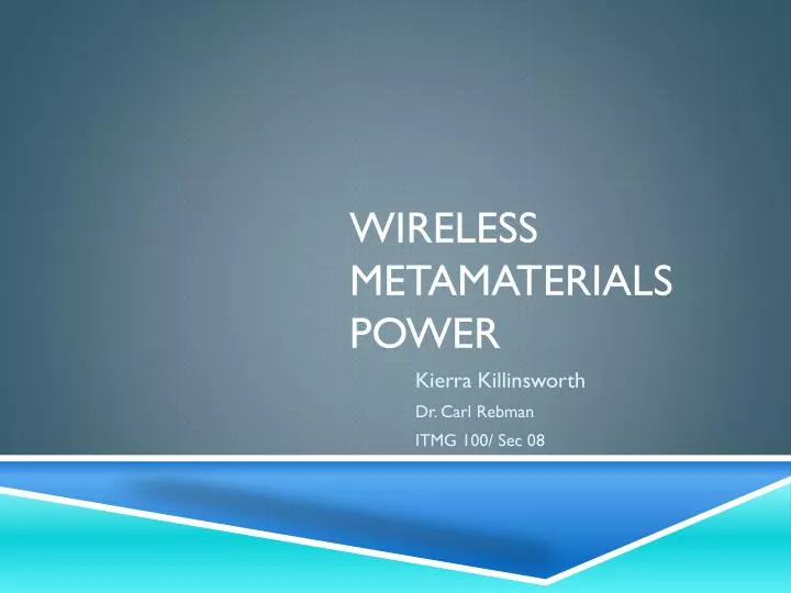 wireless metamaterials power