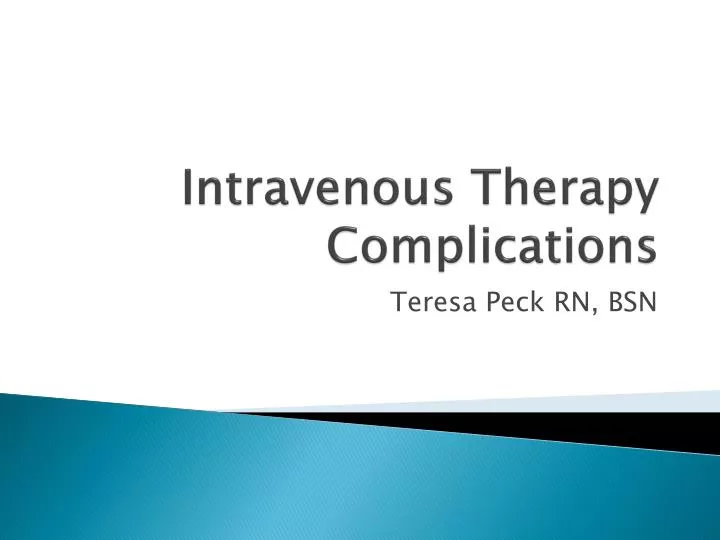 intravenous therapy complications