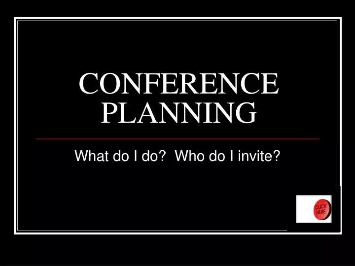 conference planning