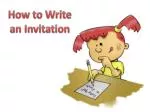 How to Write an Invitation