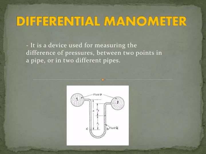 differential manometer