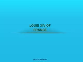 louis xiv of france