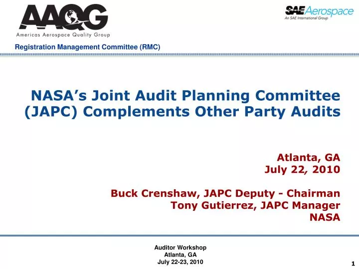 nasa s joint audit planning committee japc complements other party audits