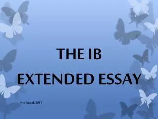 THE IB EXTENDED ESSAY