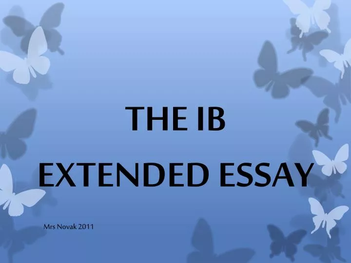 the ib extended essay